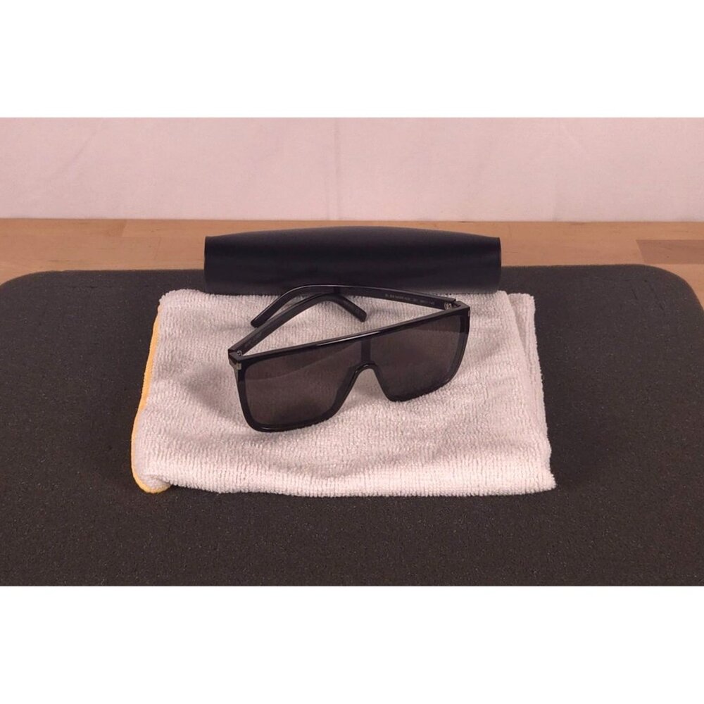 SOLD Saint Laurent Unisex Mask Style Sunglasses With Mirror Finish